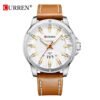 CURREN 8376 men’s analog watch with leather strap