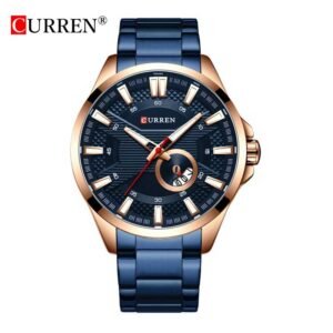 CURREN 8372 men’s stainless steel analog watch royal blue dial