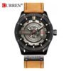 CURREN 8301 men’s quartz watch with PU leather strap