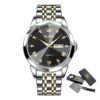 OLEVS 9931 diamond dial luminous men’s watch front view