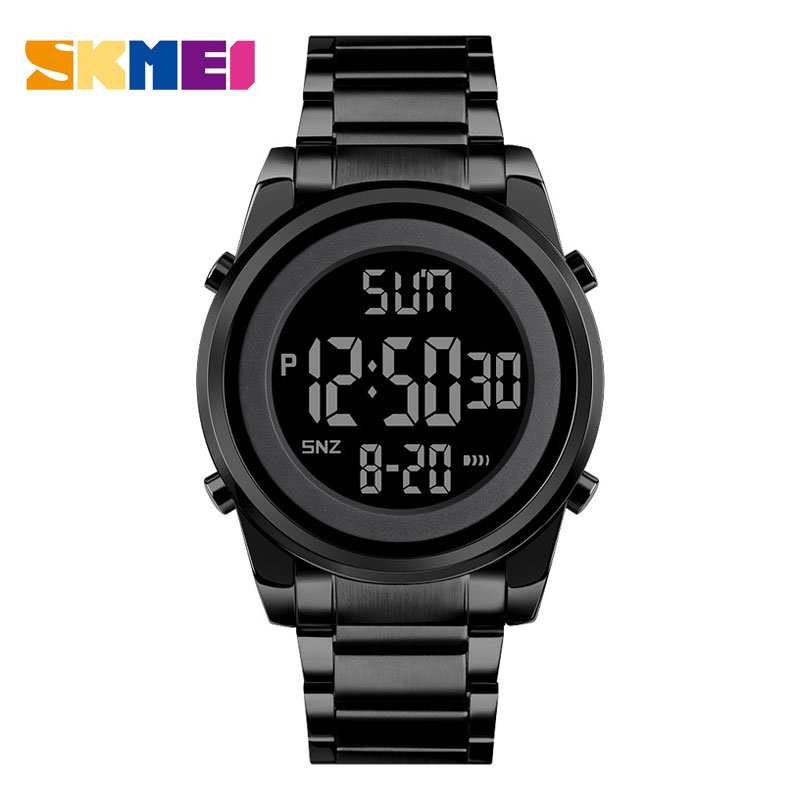 skmei-mens-digital-watch-1611-black SKMEI 1611 stainless steel digital sports watch waterproof multifunction