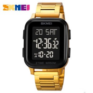 SKMEI 1859 men’s digital waterproof gold wristwatch