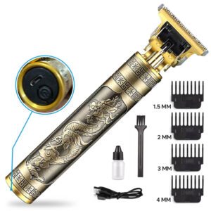 Vintage T9 USB Charging Rechargeable Metal Body Hair Trimmer