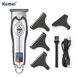 Kemei KM-678 digital display professional hair trimmer silver
